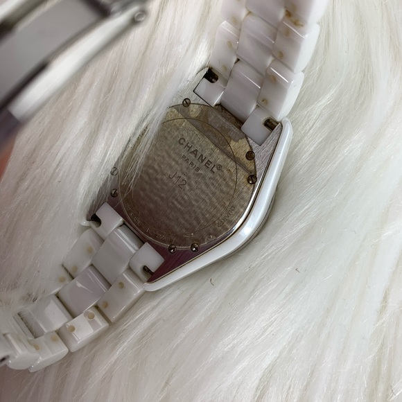 Chanel White Mother Of Pearl/ Diamond Watch J12 - Picture 6 of 9